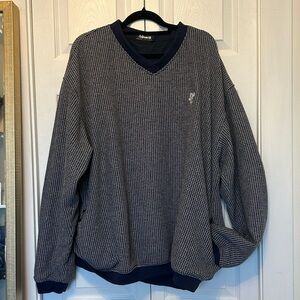 Vintage made in USA Ashworth Men's Houndstooth Golf V-Neck Sweater Pullover